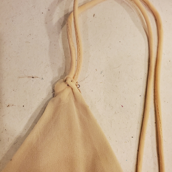 Wet Seal Boho Dress Ruffle Tiered Sleeveless Cream babydoll dress Medium - Picture 9 of 13